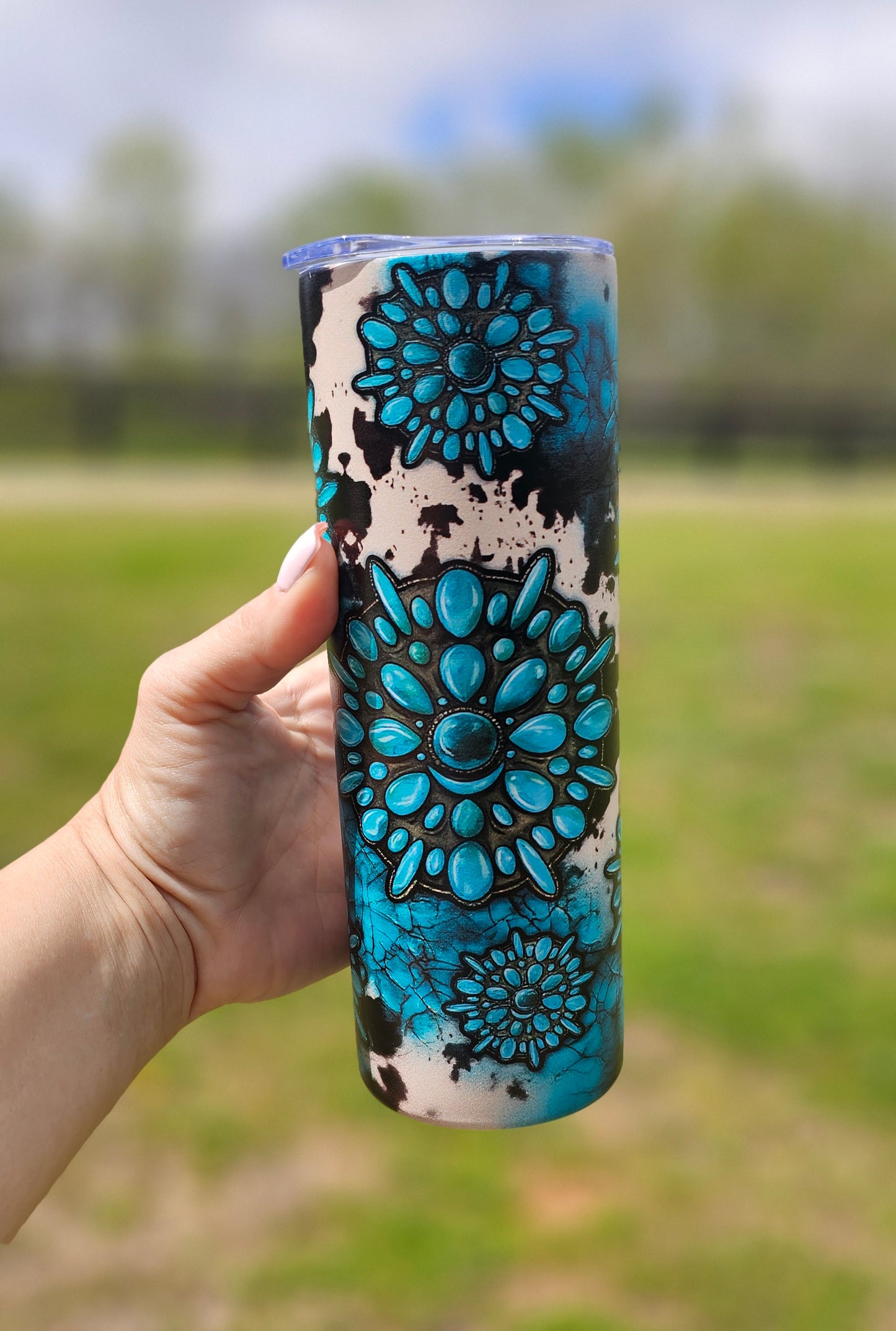 Turquoise Concho 20oz Stainless Steel Tumbler
