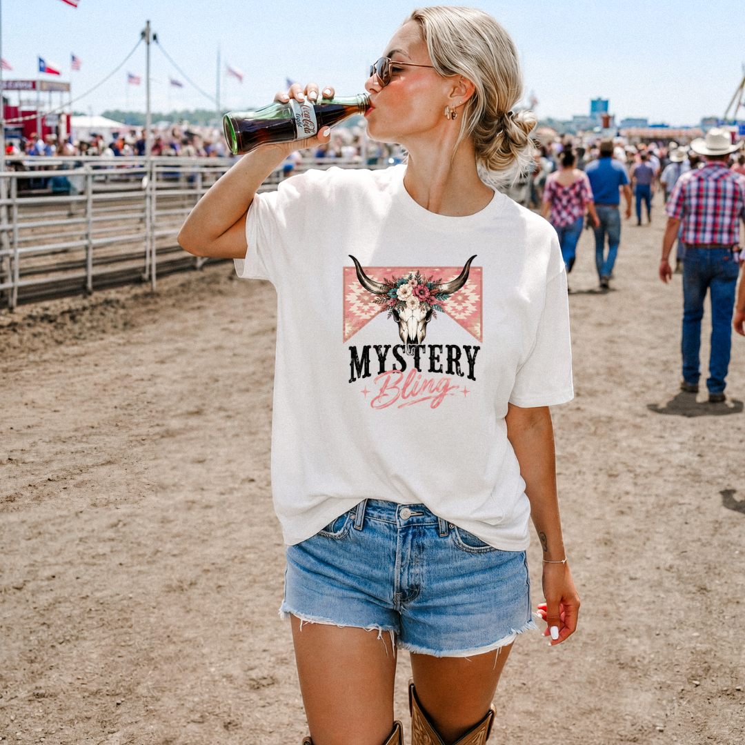 Mystery Bling Western Skull TShirt