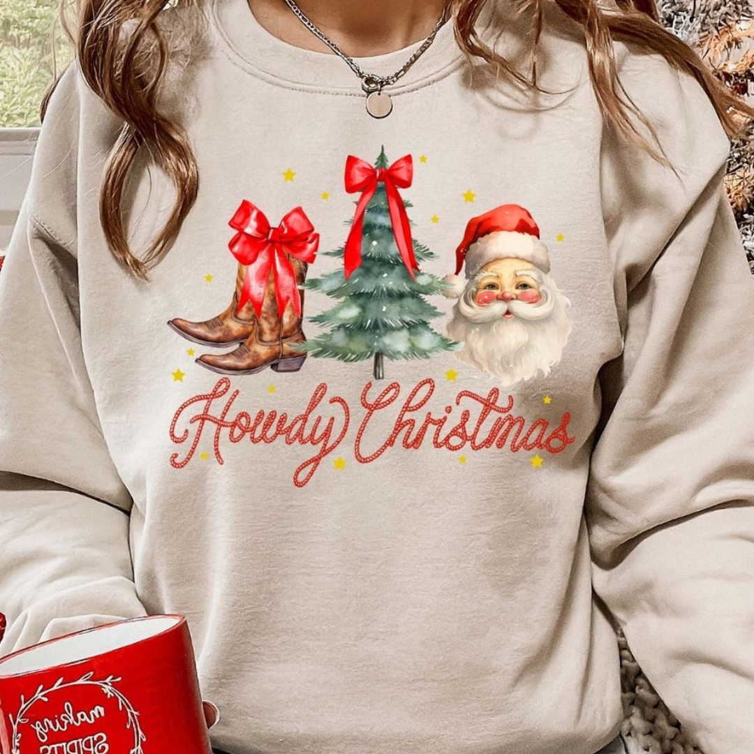 Howdy Christmas Western Sweatshirt