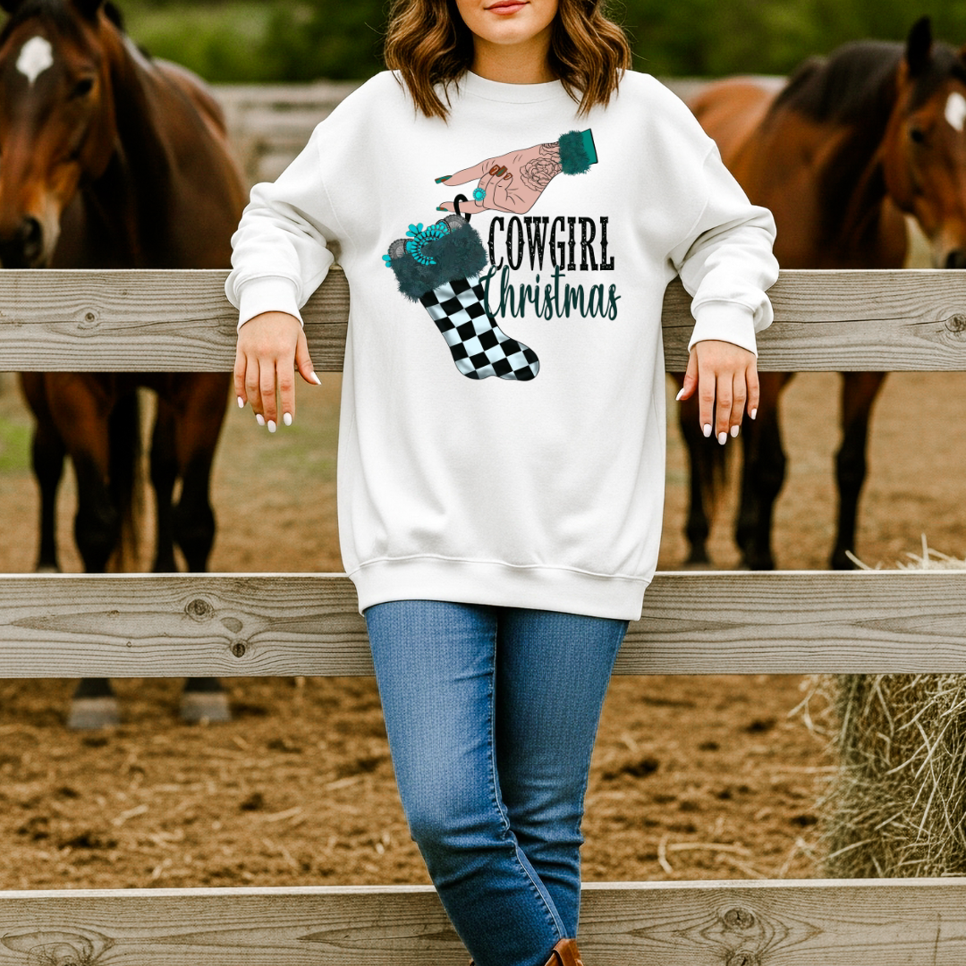Cowgirl Christmas T-Shirt or Sweatshirt
