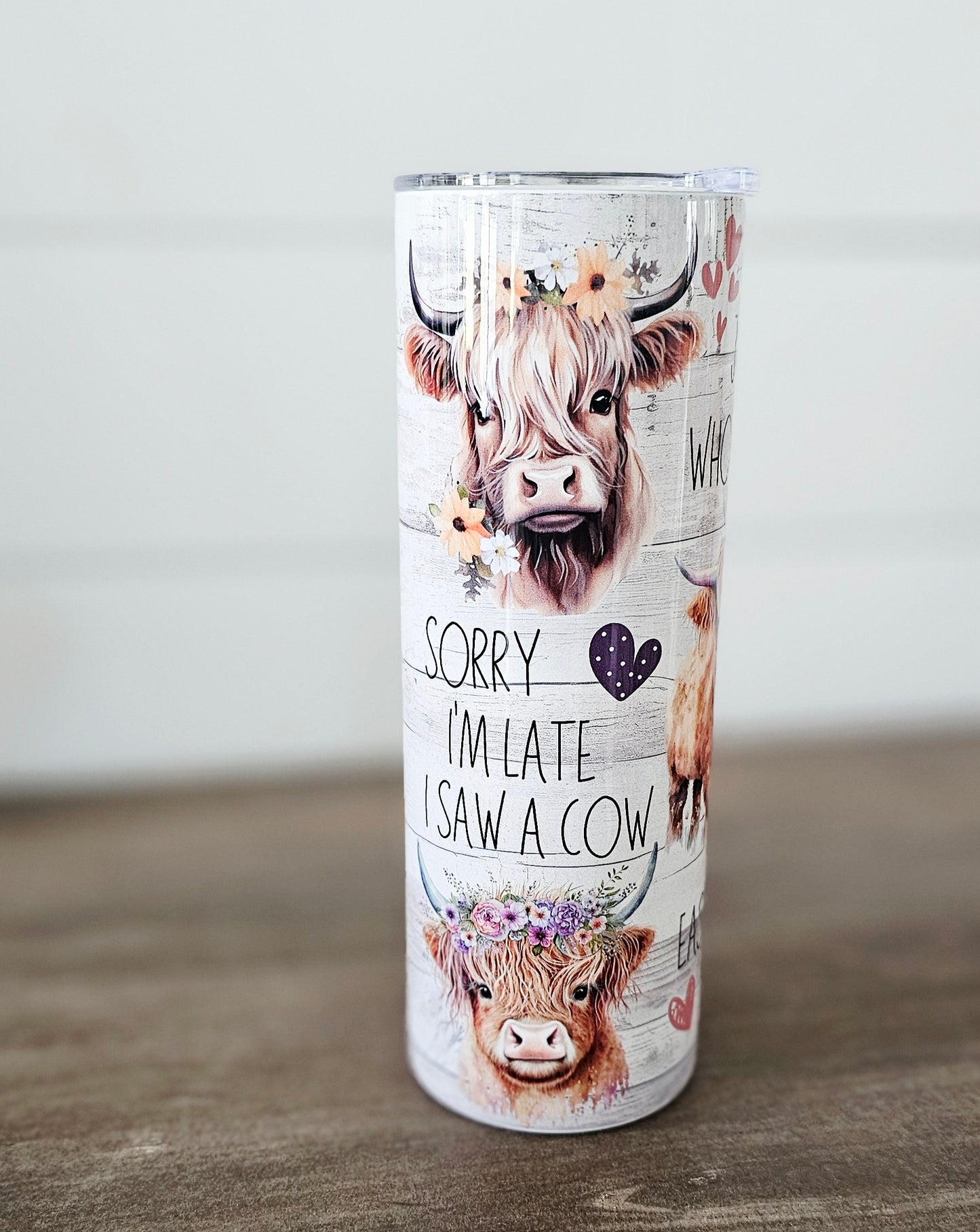 Highland Cow 20oz Stainless Steel Tumbler – “Not Today Heifer”