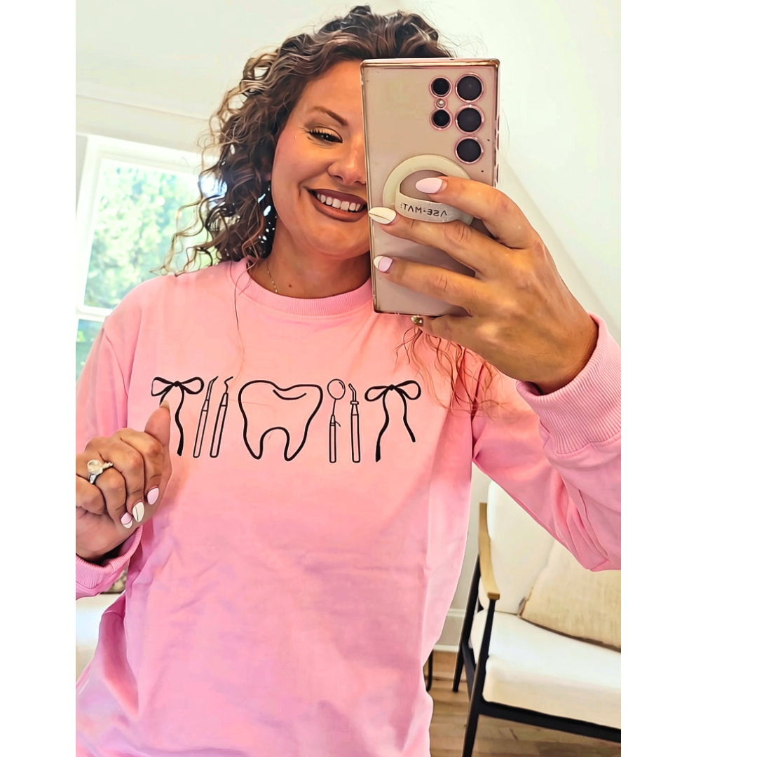 Coquette Dental Long Sleeve Shirt | Pink or Black