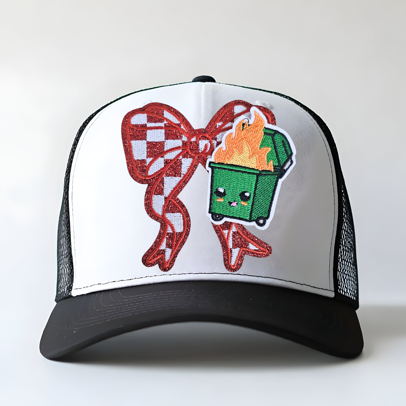 Dumpster Fire Trucker Patch Hats
