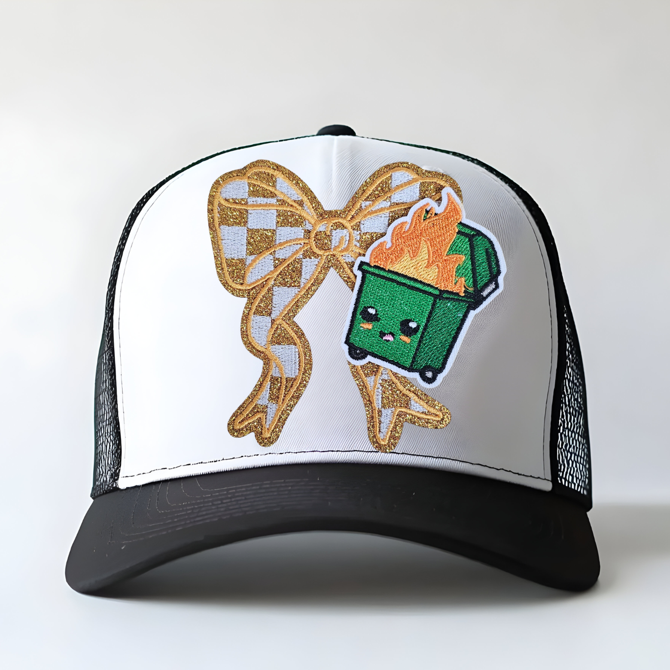 Dumpster Fire Trucker Patch Hats