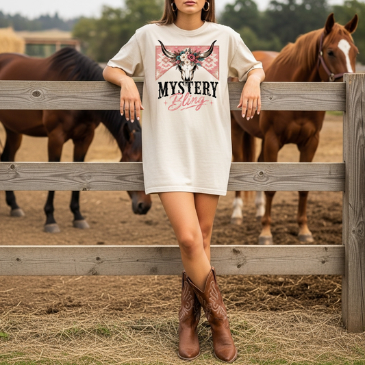Mystery Bling Western Skull TShirt