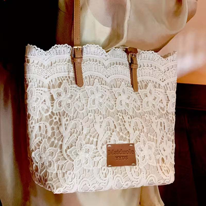 Vintage Lace Tote Purse