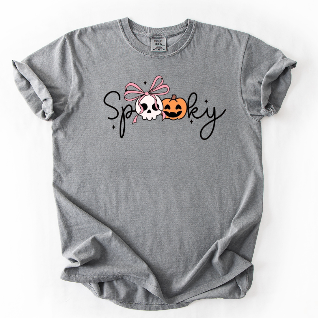 Spooky Bow Halloween T-Shirt or Sweatshirt | Cute Girly Halloween Shirt