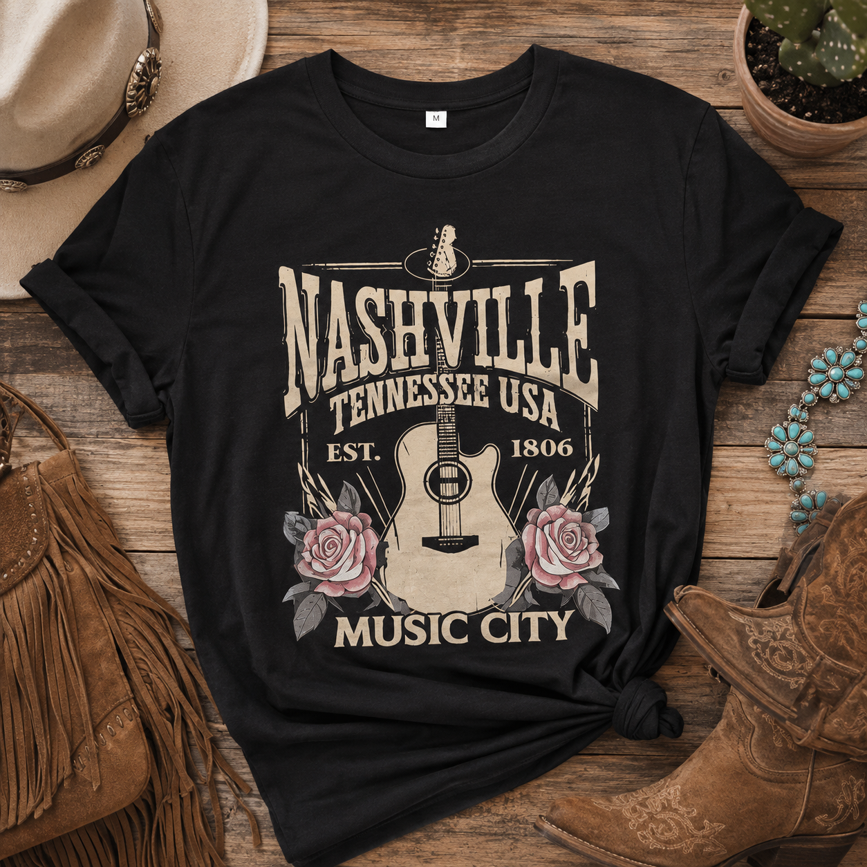 Nashville Music City Graphic T-Shirt