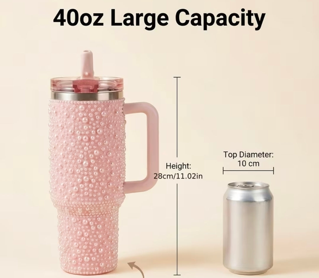 Pink Pearl 40oz Stainless Steel Tumbler