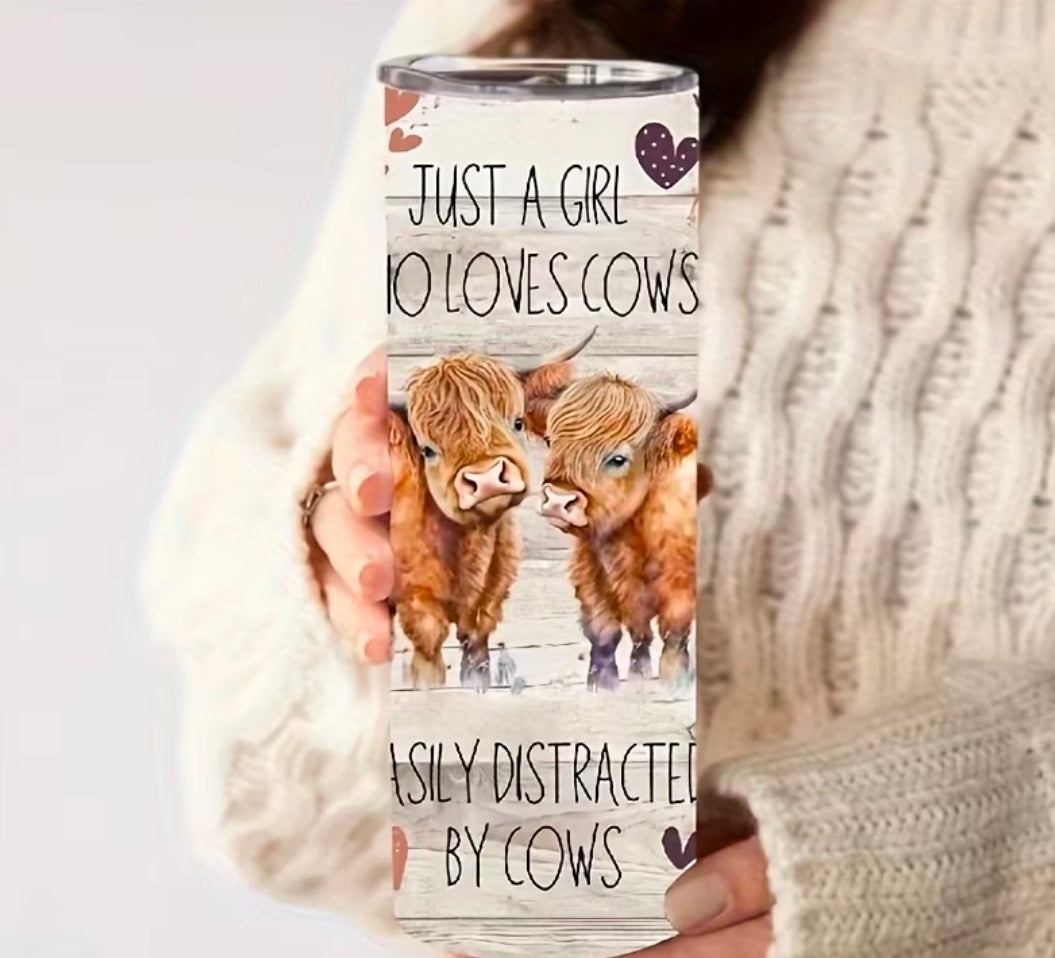 Highland Cow 20oz Stainless Steel Tumbler – “Not Today Heifer”