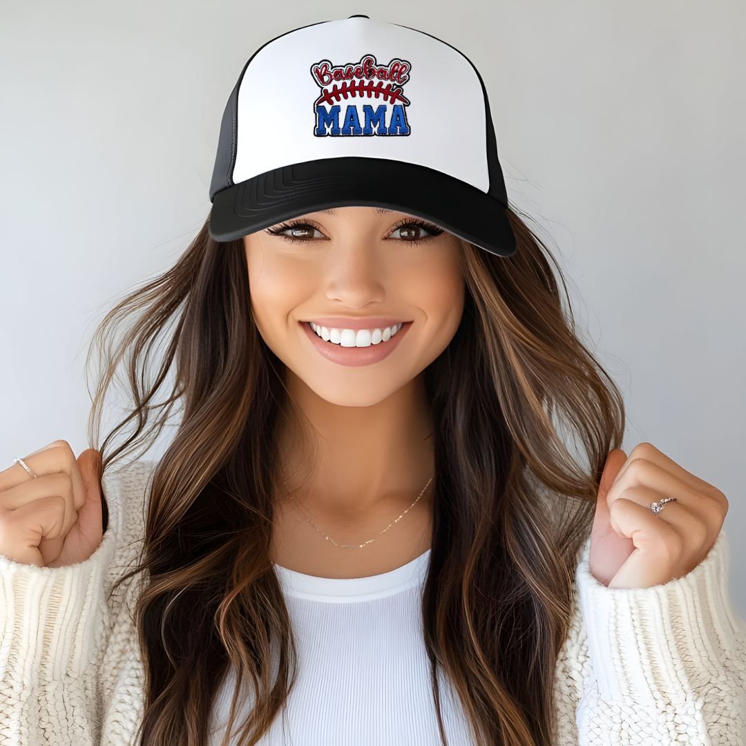 Baseball Mama Trucker Hat