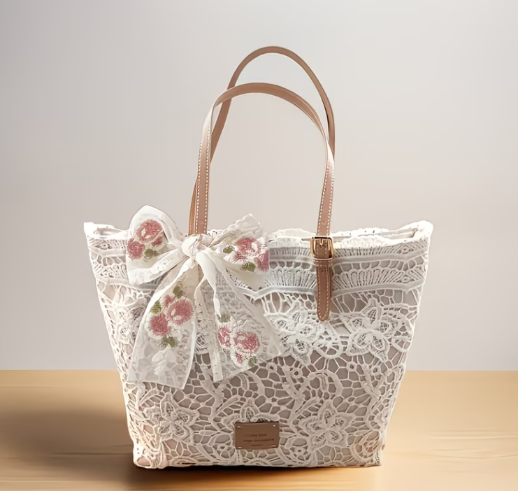 Vintage Lace Tote Purse