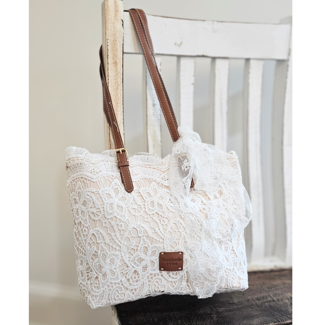 Vintage Lace Tote Purse