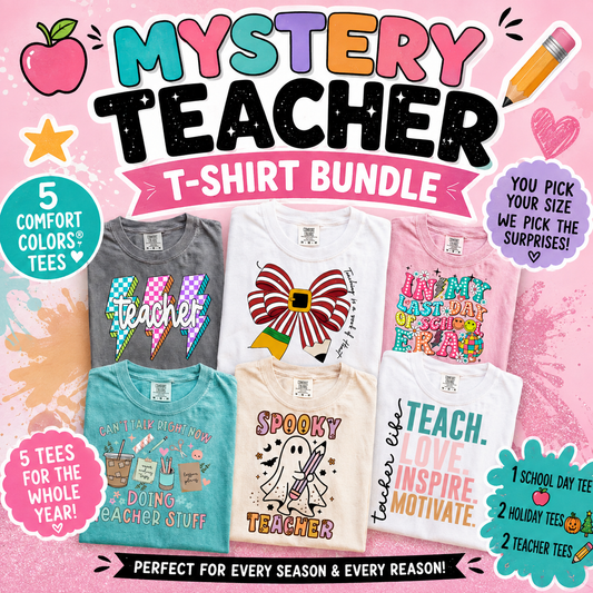 Mystery Teacher T-Shirt Bundle — 5 Tees