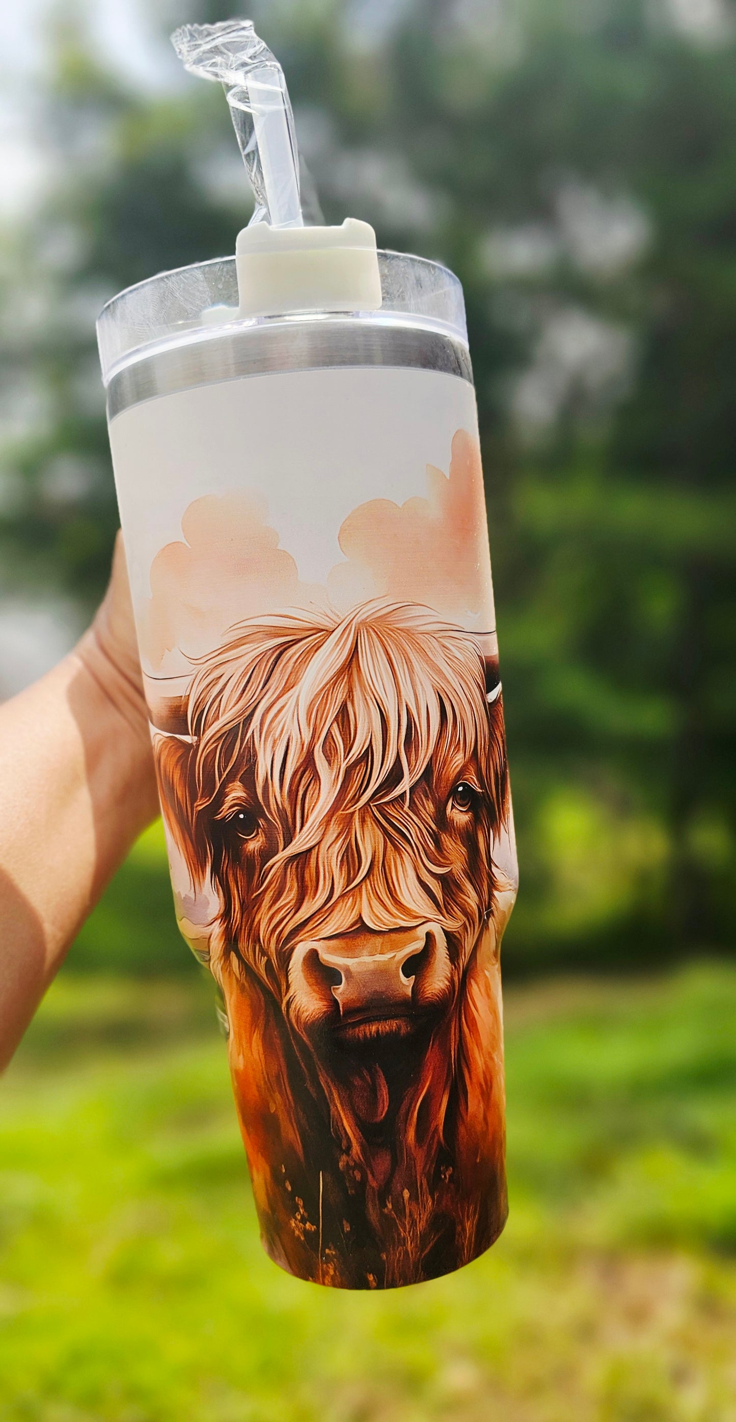 40oz Highland Cow Scenic Tumbler