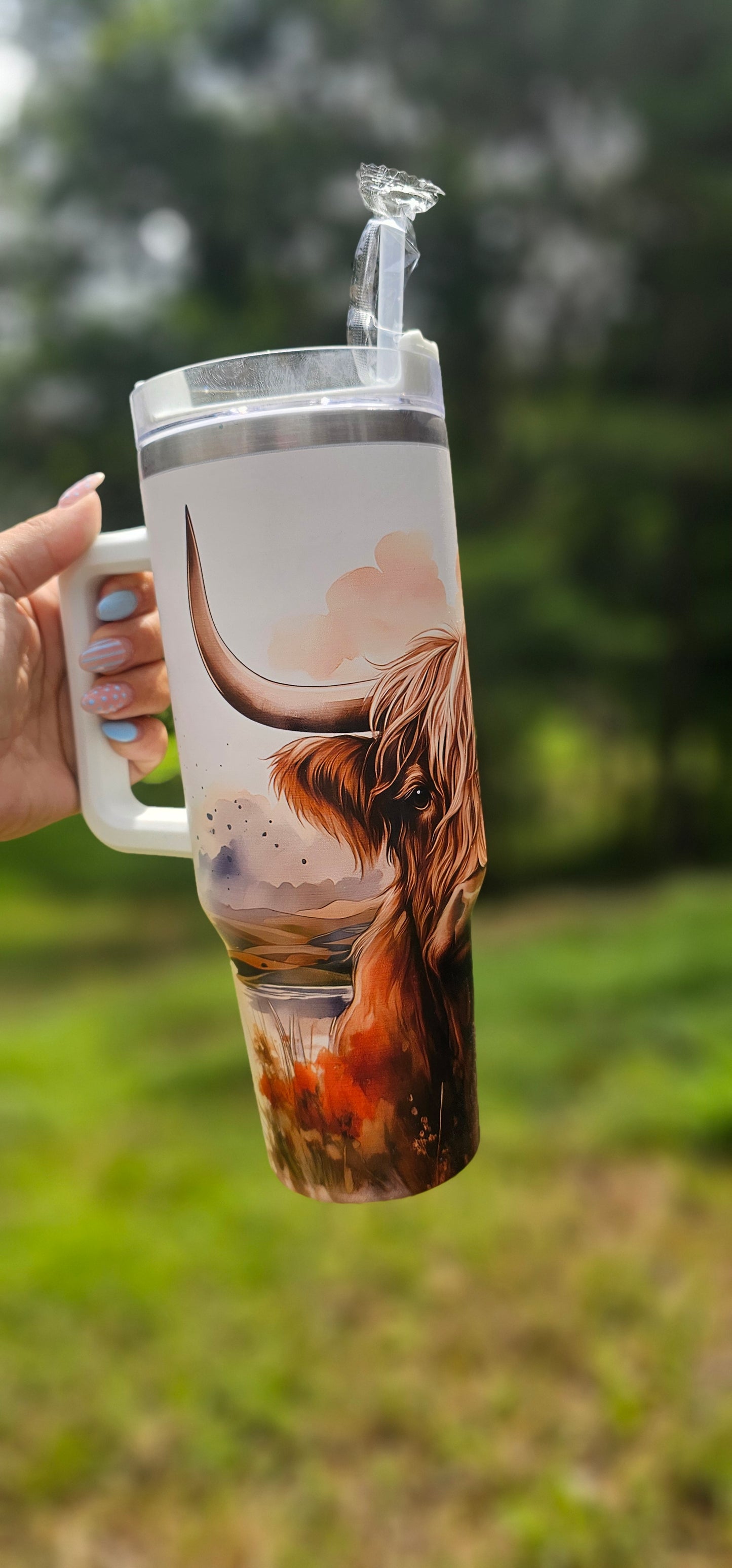 40oz Highland Cow Scenic Tumbler